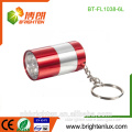 Hot Sale Cheap Price Small Pocket Aluminum Material Colorful Gift 6 Led Key ring Custom Made battery operated mini led lights